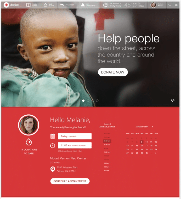 American Red Cross search engine