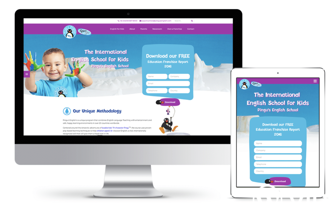 Elementary Digital and Pingu's English website design and development