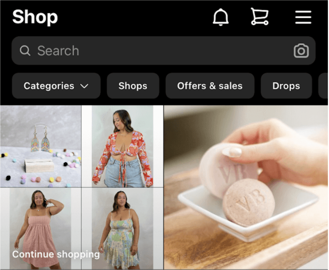 Launch your e-commerce shop on Instagram with in-app purchasing features.