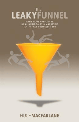 Industry leaders are reading "The Leaky Funnel" by Hugh Mcfarlane on B2B marketing strategy.