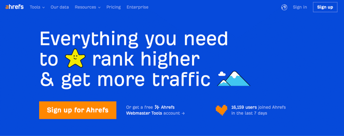 Screenshot of Ahrefs, one of the most advanced SEO tools for affiliate marketing.