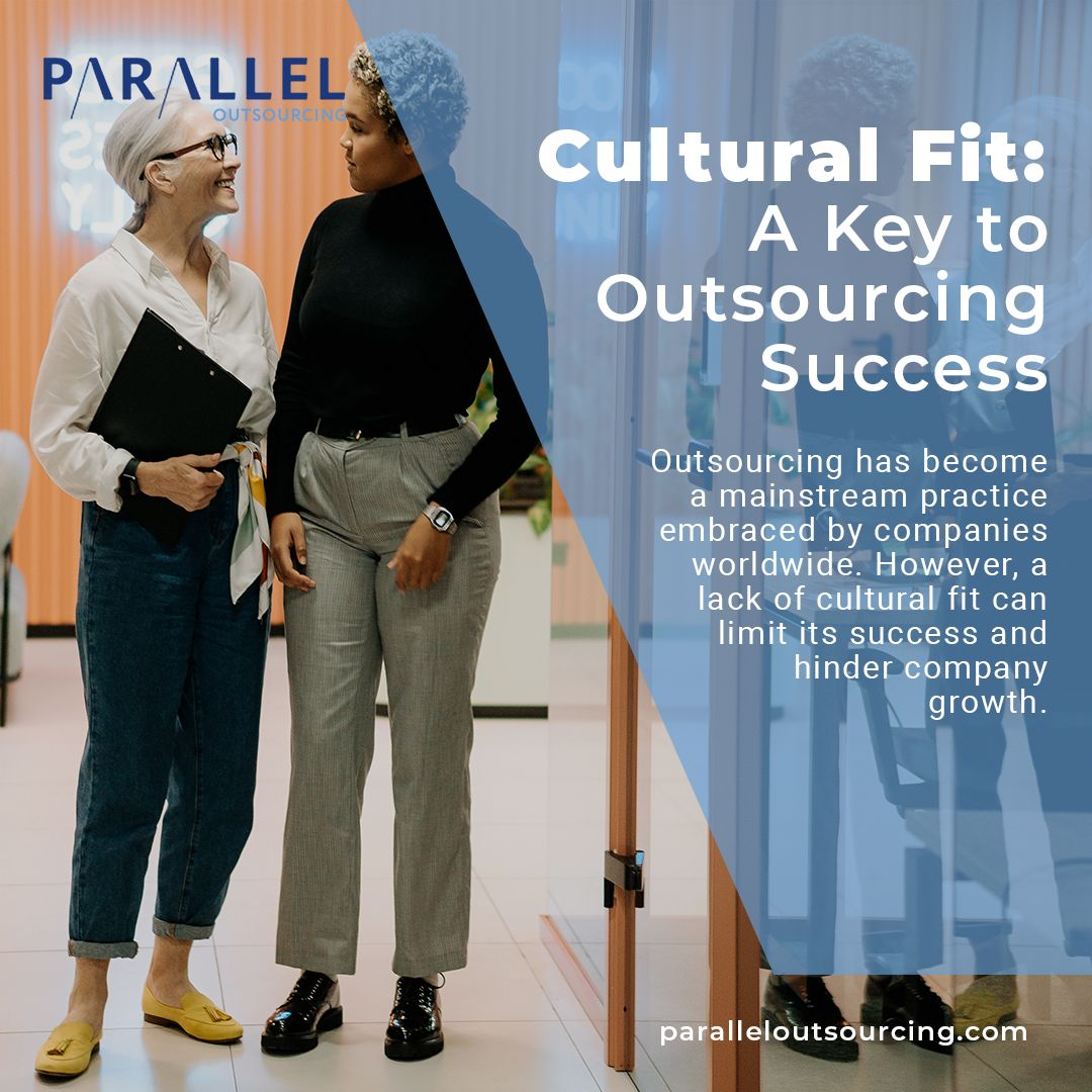 Photo of employees entitled "Cultural Fit: A Key to Outsourcing Success." (Source: Parallel)