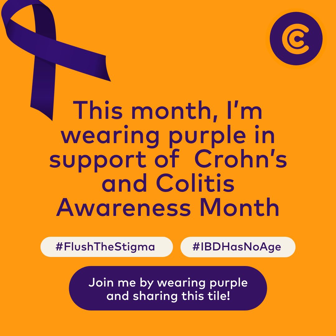 Image from Crohn's and Colitis Australia in support of their awareness month. 